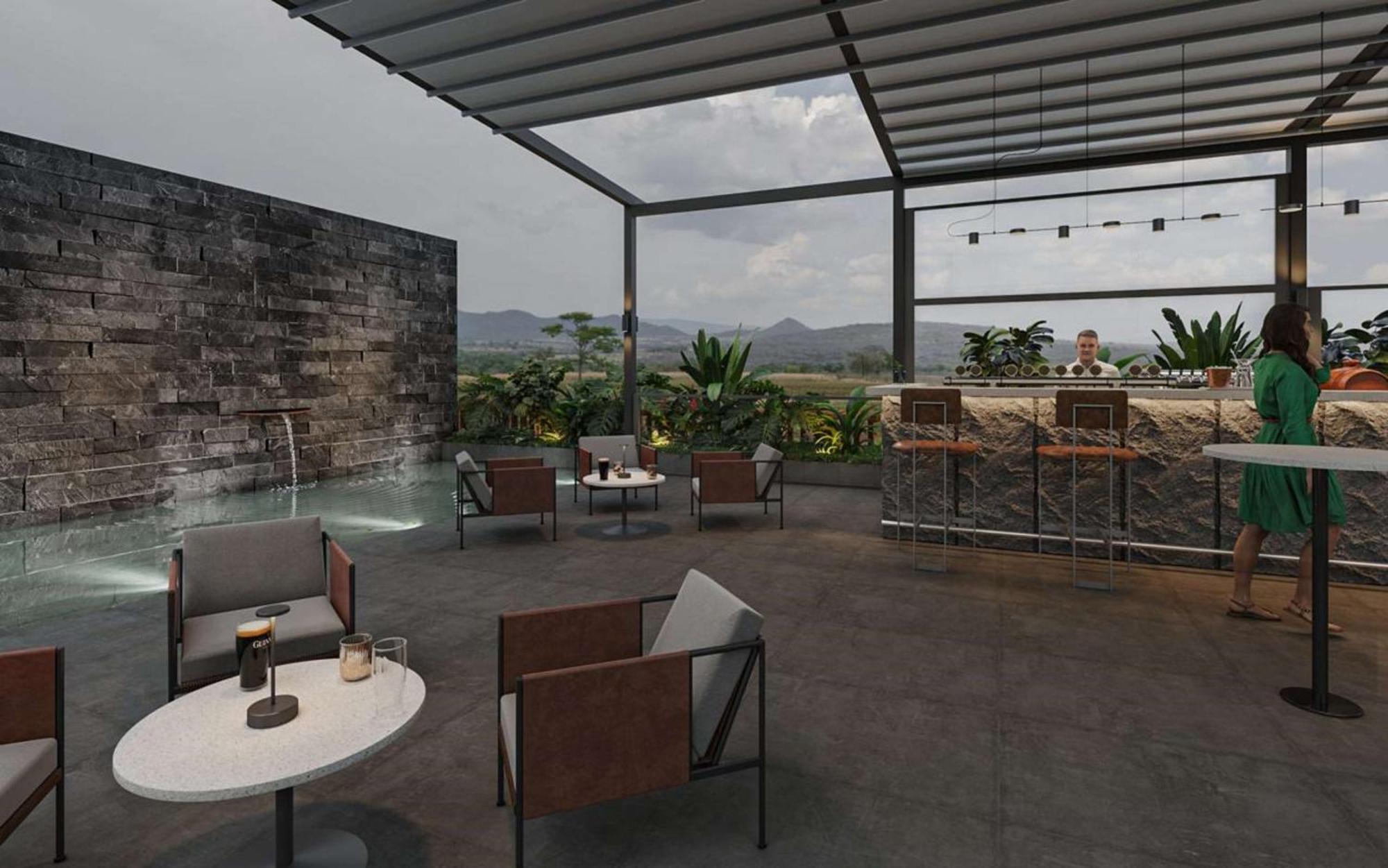 Radisson Resort And Spa Lonavala Extérieur photo 3D rendering of a rooftop bar